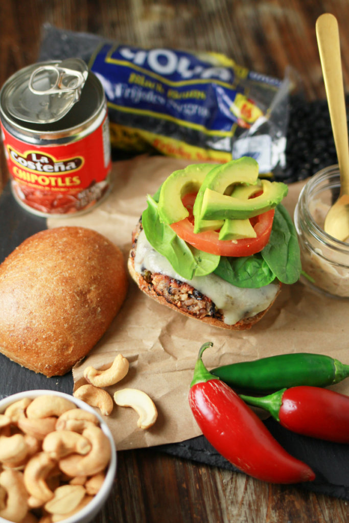 Black Bean Burger with Chipotle Mayo